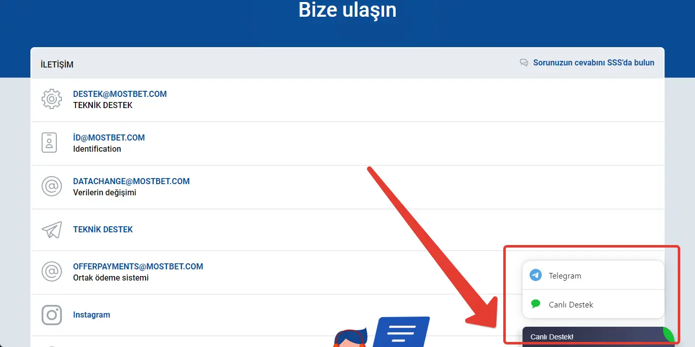 Mostbet destek telefonu