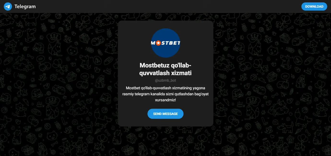 Mostbet texnik yordam Telegrami